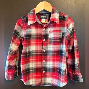 OshKosh B'gosh Multicolor Plaid Button Down Shirt 4T